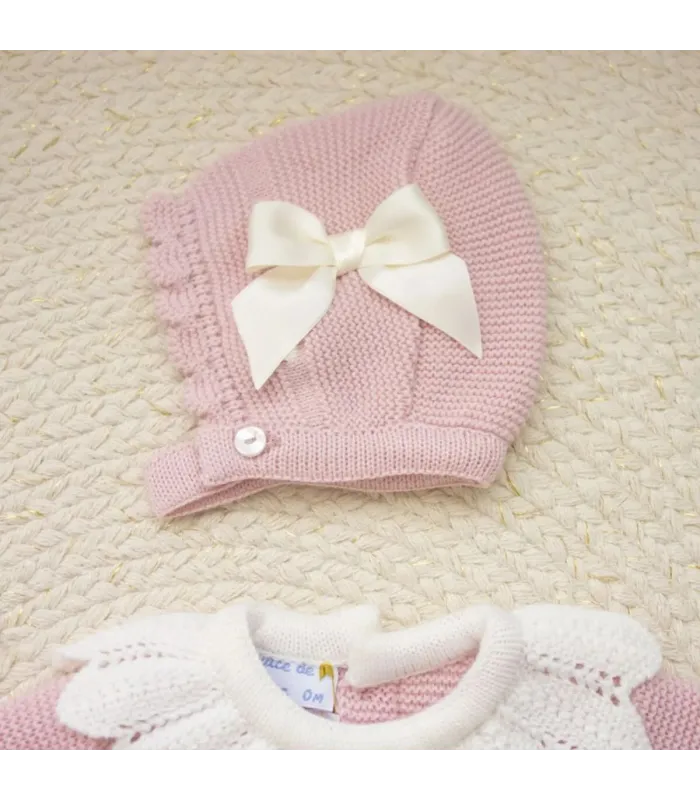 Conjunto Lana Polaina Rosa Palo | Dulce de Fresa