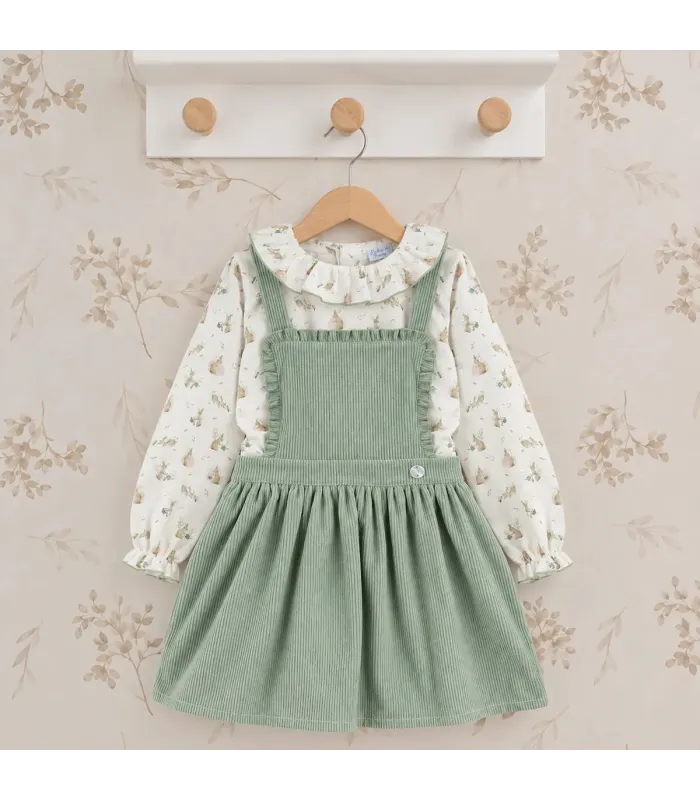 Conjunto Infantil Niña Italia Verde Empolvado | Gateos