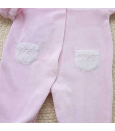 Pijama Terciopelo Rosa Nido Panal