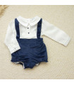 Peto Marino Terciopelo Con  Camisa