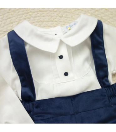 Peto Marino Terciopelo Con  Camisa