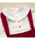 ▶️  Peto Rojo Terciopelo Con Camisa al por mayor DF260022 | Top Baby