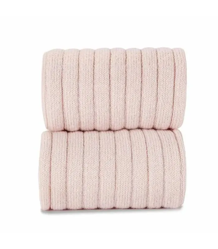 Calcetín Canalé Cóndor Nude 674 de algodón para bebé y niño, detalle canalé.