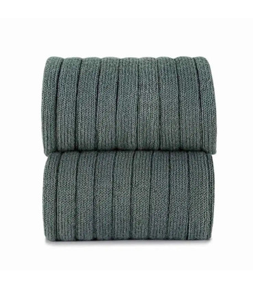 Calcetín Canalé Cóndor Líquen 761 de algodón para bebé y niño, detalle canalé.