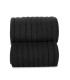 Calcetín Canalé Cóndor Negro 900 de algodón para bebé y niño, datalle canalé.