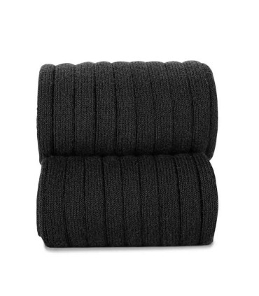 Calcetín Canalé Cóndor Negro 900 de algodón para bebé y niño, datalle canalé.
