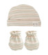 Pack Gorro y Manoplas Bebé Multi Raya Calamaro Purest