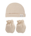 Pack Gorro y Manoplas Bebé Arena Calamaro Purest