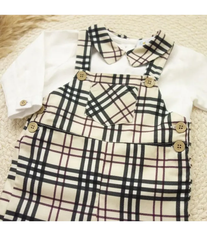 ▶️  Peto Cuadros Burberry al por mayor DF260017 | Top Baby
