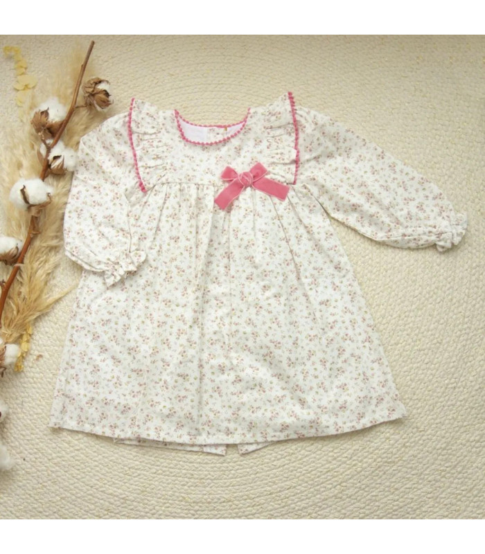 ▶️  Vestido Niña Flores Maquillaje.