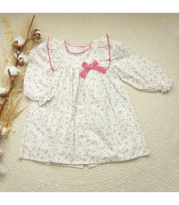 ▶️  Vestido Niña Flores Maquillaje.
