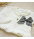 ▶️  Chaqueta Nudos Volante  Con Lazo Gris al por mayor DF24026 CRUDO | Top Baby