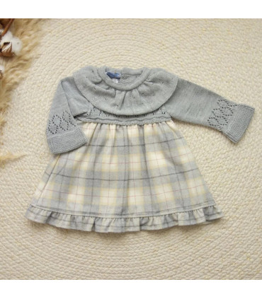 ▶️  Vestido Cuerpo Punto Gris.