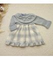 Vestido Cuerpo Punto Gris