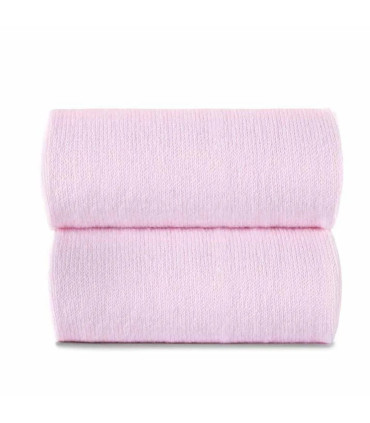 Calcetín Alto Liso Cóndor Rosa 500 de algodón para bebé y niño, detalle punto liso.