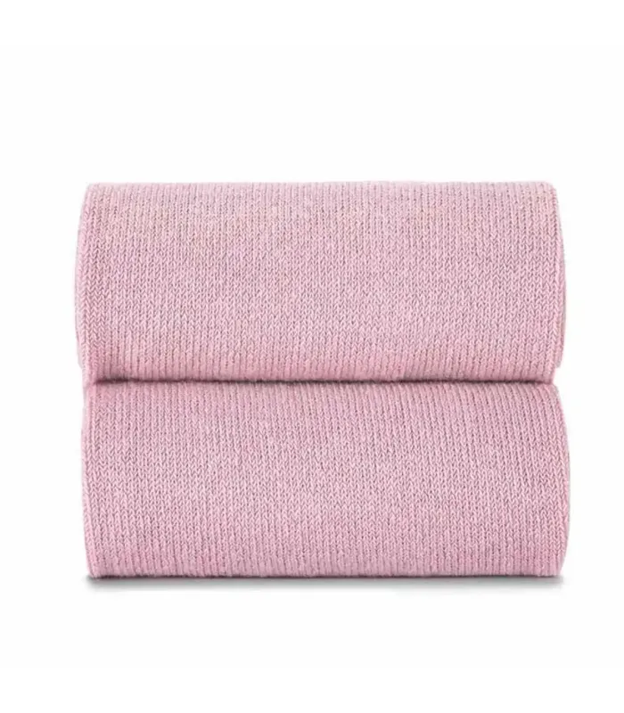 Calcetín Alto Liso Cóndor Rosa Palo 526 de algodón para bebé y niño, detalle piso liso.