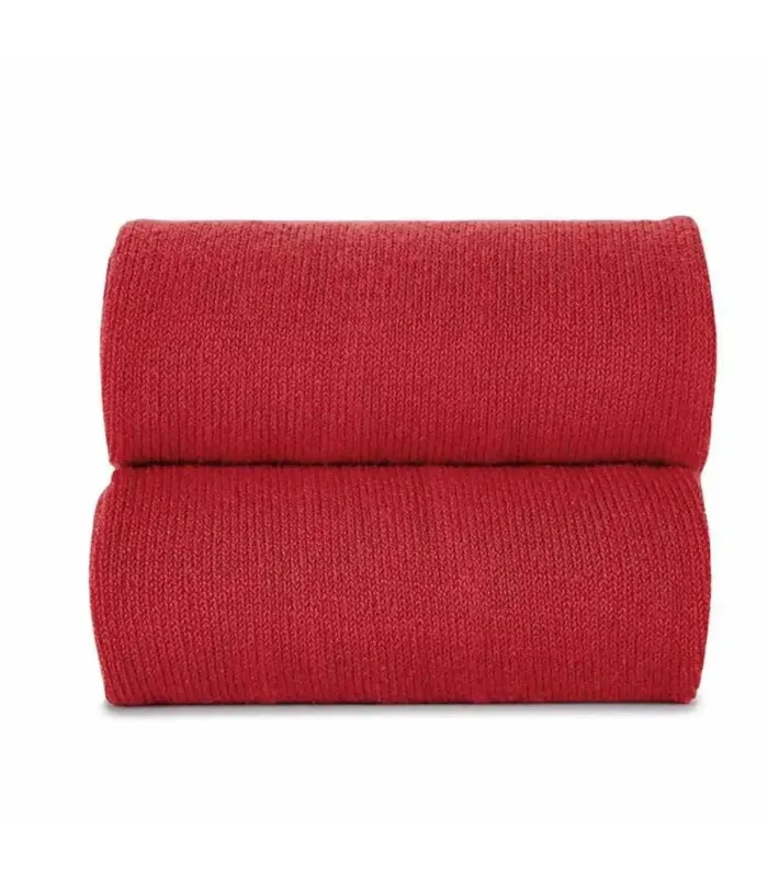 Calcetín Alto Liso Cóndor Rojo 550 de algodón para bebé y niño, detalle punto liso.