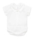 Body bebé blanco estilo camisa cuello polo Calamaro Delmer