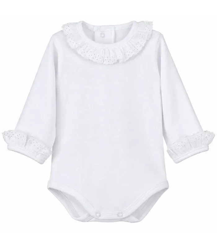 Body bebé puntilla blanco Calamaro