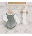 Conjunto bebé Peto verde Calamaro Lalin