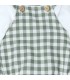 Diseño del conjunto bebé verde peto vichy tirantes botones madera camiseta algodón detalle clásico resistente