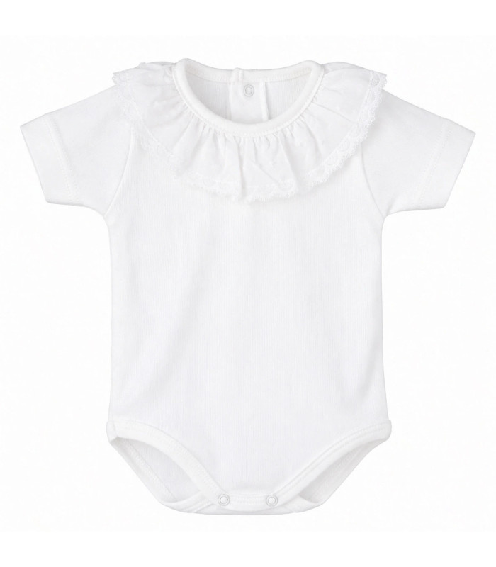 Body plumetilla blanco con volante para verano