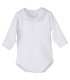 Body bebé blanco cuello bordado gris Calamaro Bel, foto catalogo.