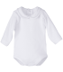 Body bebé blanco cuello bordado celeste Calamaro Bel