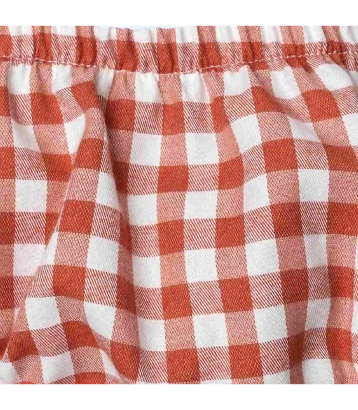 Detalles del Pololo bebé terracota vichy algodón cintura elástica diseño cálido cómodo clásico invierno