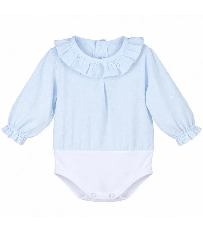 Body camisa bebé celeste plumeti Calamaro