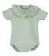 body bebé mint cuello volante amplio algodón suave detalle verano fresco elegante, foto catalogo.