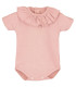 body bebé nude cuello volante fruncido algodón elástico suave detalle verano, foto catalogo.