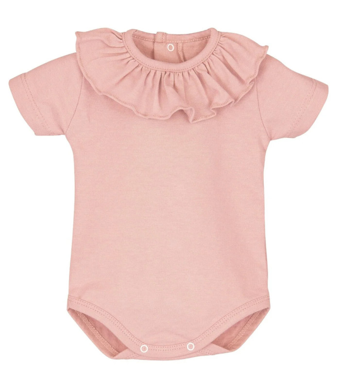 body bebé nude cuello volante fruncido algodón elástico suave detalle verano, foto catalogo.