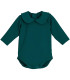 body bebé verde cuello clásico manga larga algodón elastano elegante cómodo, foto catalogo