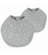 Pack 2 Baberos Copos Gris