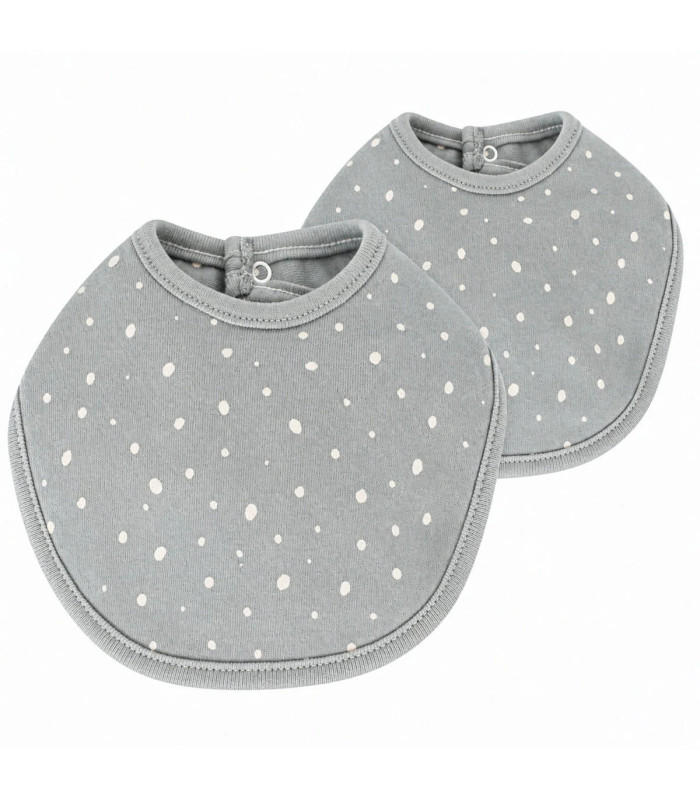 Pack 2 Baberos Copos Gris