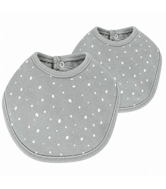 Pack 2 Baberos Copos Gris