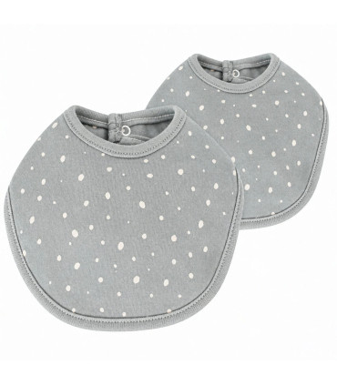 Pack 2 Baberos Copos Gris
