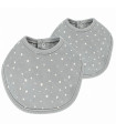 Pack 2 Baberos Copos Gris