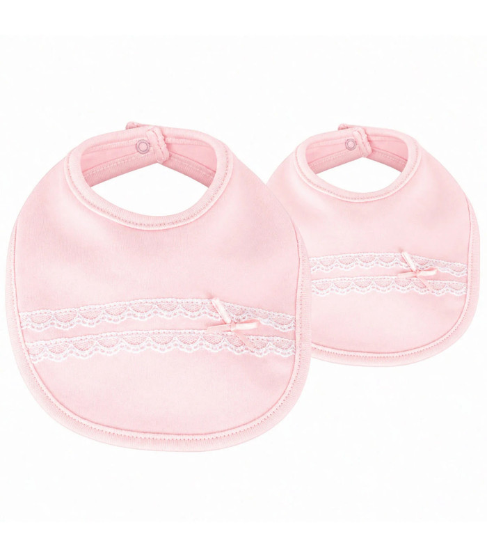 Pack De Dos Baberos Puntillas Rosa