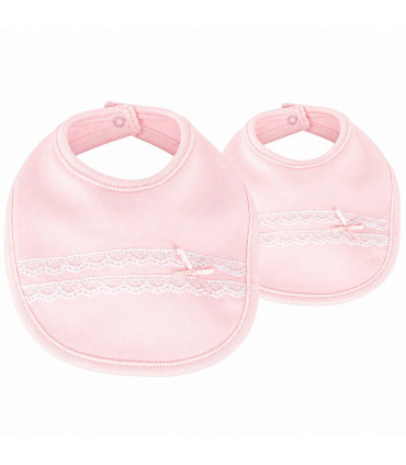 Pack De Dos Baberos Puntillas Rosa