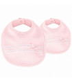 Pack De Dos Baberos Puntillas Rosa