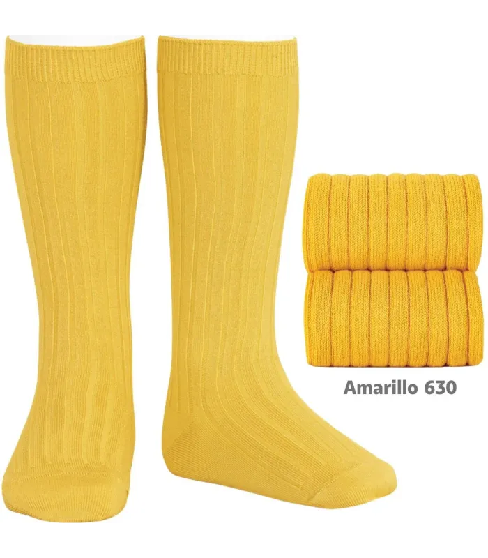 Calcetín Alto Canalé Cóndor Amarillo