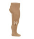 Leotardo Liso con Lazo Grosgrain Cóndor Camel para Bebé y Niña
