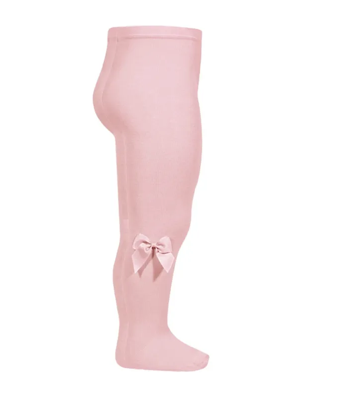 Leotardo Liso con Lazo Grosgrain Cóndor Rosa Palo