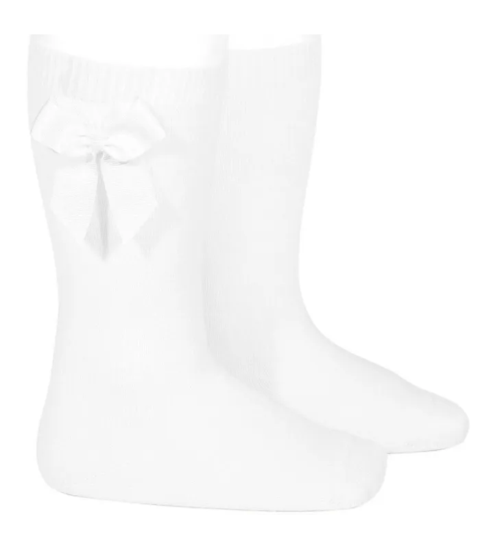 Calcetín Lazo Grosgrain Cóndor Blanco
