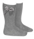 Calcetín Lazo Grosgrain Cóndor Gris Claro