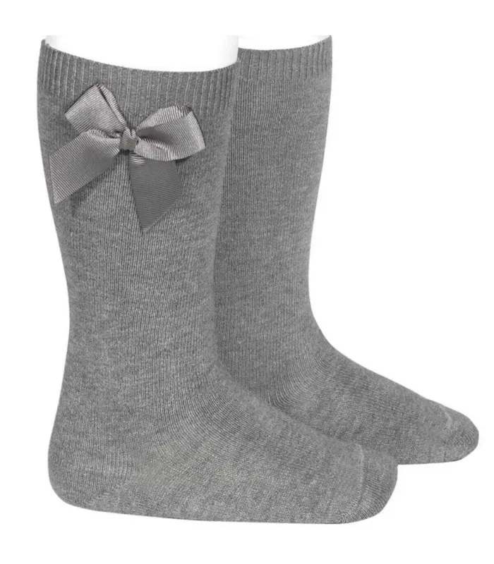 Calcetín Lazo Grosgrain Cóndor Gris Claro