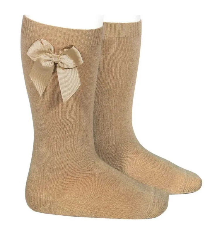 Calcetín Lazo Grosgrain Cóndor Camel