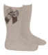 Calcetín Lazo Grosgrain Cóndor Piedra